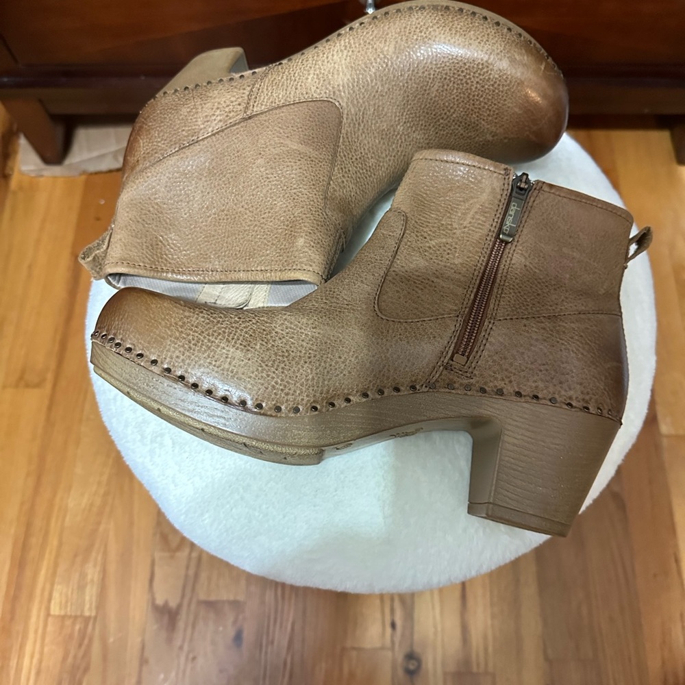 Tan Leather Dansko Booties, size 42